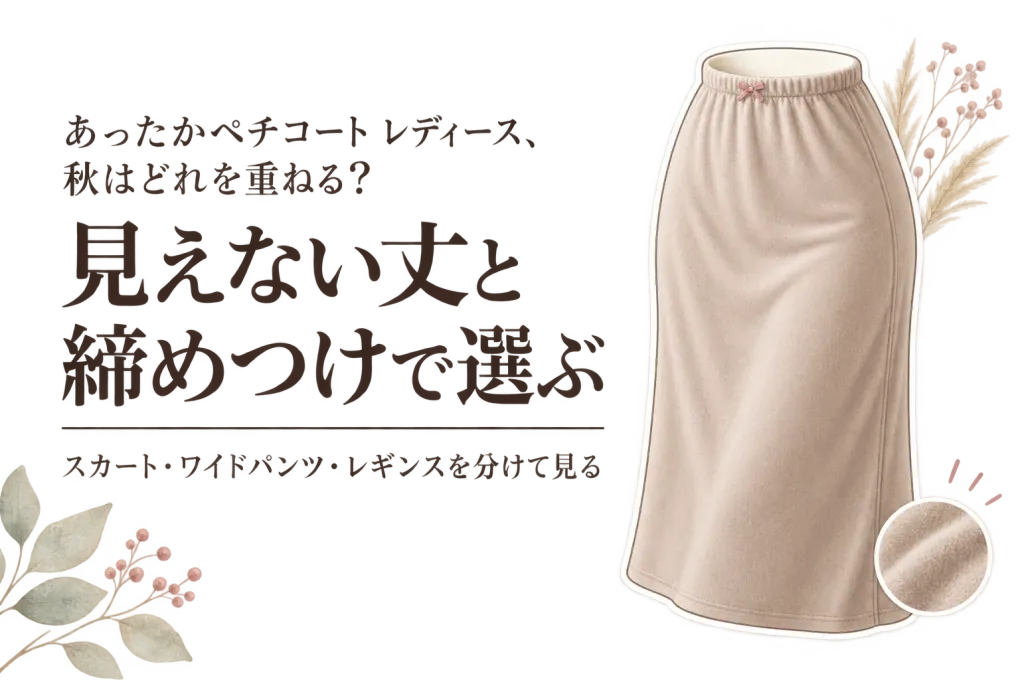 【季節先取り・秋】あったかペチコート レディースと薄手レギンスを比較｜丈と締めつけで選ぶ