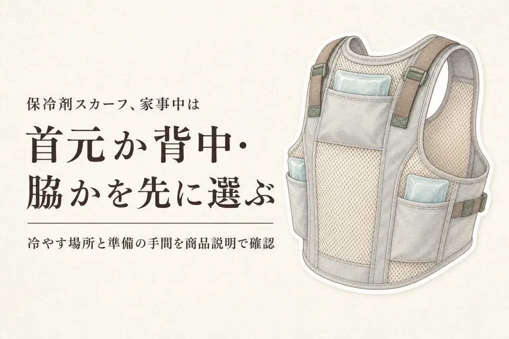 【人気ランキング】保冷剤ポケット付きスカーフと冷却ベスト レディースをレビュー数順に比較｜家事中の選び方