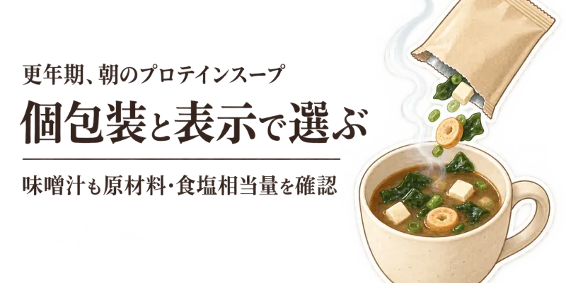 【人気ランキング】楽天でレビュー数の多いプロテイン入りスープと減塩フリーズドライ味噌汁を比較｜個包装・原材料・一食分の手軽さで選ぶ